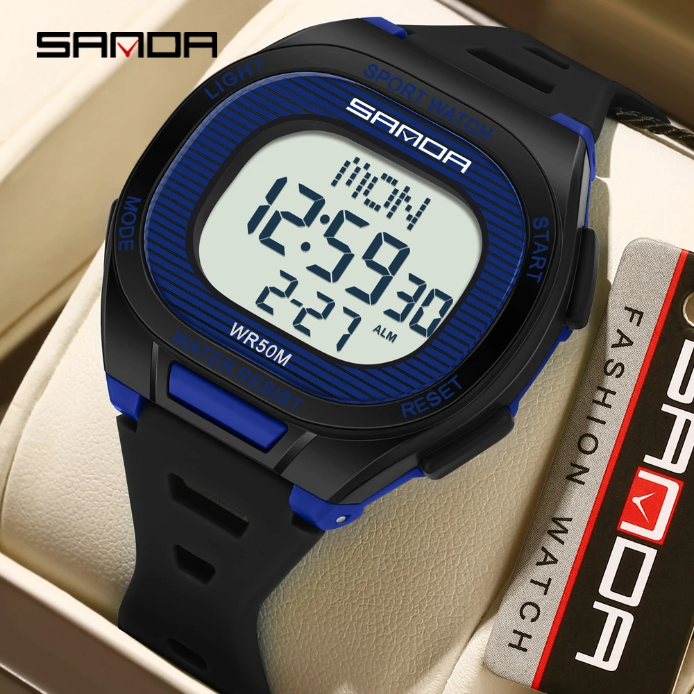 SANDA New 2195 Fashion Student Electronic Watch Sports Multi functional Waterproof LED Student Square Electronic Watch 2025
SANDA New 2195 Fashion Student Electronic Watch Sports Multi functional Waterproof LED Student Square Electronic Watch 2025