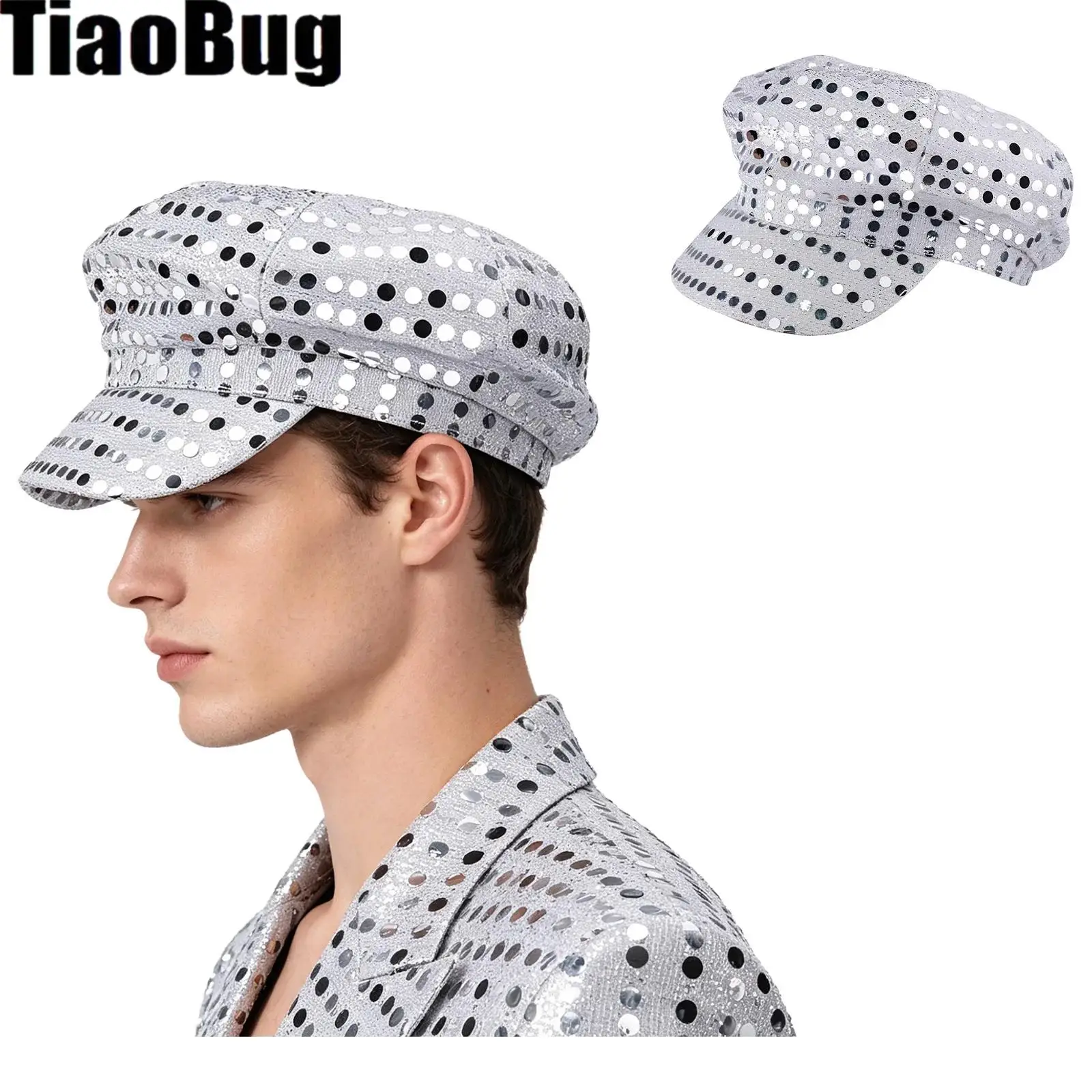 Men Women Glitter Sequin Hat Bling Cap 70s Party Hats Retro Dance Hat Stage Performance Cap 1970s Costume Accessory
Men Women Glitter Sequin Hat Bling Cap 70s Party Hats Retro Dance Hat Stage Performance Cap 1970s Costume Accessory
