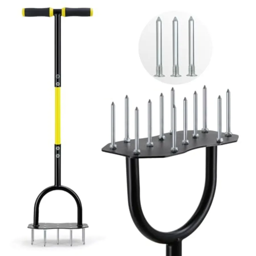 Jardineer Lawn Aerator Tool, Updated 36" Spike Aerator Lawn Tool with Longer Spikes, Pre-Assembled Manual Grass Aerator for Law
Jardineer Lawn Aerator Tool, Updated 36" Spike Aerator Lawn Tool with Longer Spikes, Pre-Assembled Manual Grass Aerator for Law