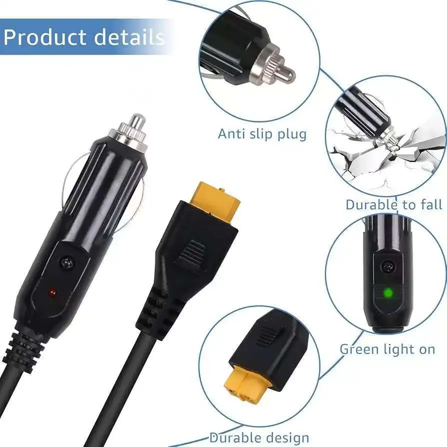 12V-24V 18AWG Car Socket To For XT60 Female Connector Cable For Solar Generators-Plug Connector Cable
12V-24V 18AWG Car Socket To For XT60 Female Connector Cable For Solar Generators-Plug Connector Cable