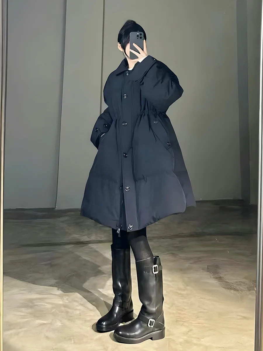 Новая женская зимняя ультратеплая куртка средней длины с отложным воротником, утяжкой на талии, из белого пуха, с эффектом утяжки талии
Новая женская зимняя ультратеплая куртка средней длины с отложным воротником, утяжкой на талии, из белого пуха, с эффектом утяжки талии