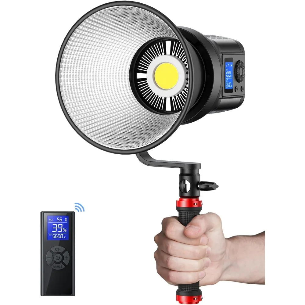 RALENO 80W LED Video Light with 2.4G Remote Control, 7200Lux CRI95+ Studio Lights with Cooling Fan and Bowens Mount, Photography
RALENO 80W LED Video Light with 2.4G Remote Control, 7200Lux CRI95+ Studio Lights with Cooling Fan and Bowens Mount, Photography