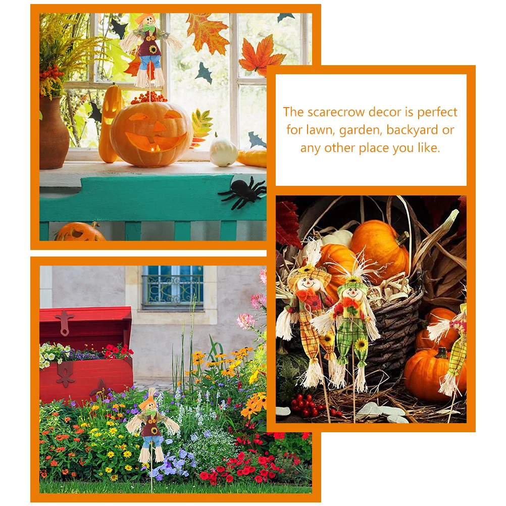 4 Pcs Halloween Scarecrow Decor Pumpkin Garden Ornament Fall Harvest Outdoor Standing Lawn Decorative Straw Man Bamboo Material
4 Pcs Halloween Scarecrow Decor Pumpkin Garden Ornament Fall Harvest Outdoor Standing Lawn Decorative Straw Man Bamboo Material