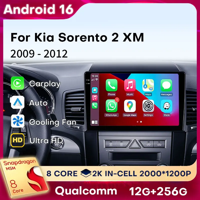 Android 16 Carplay For Kia Sorento 2 XM 2009 - 2012 360 Camera Video 2din Auto Head Unit GPS Audio Navigation BT Player WIFI DSP
Android 16 Carplay For Kia Sorento 2 XM 2009 - 2012 360 Camera Video 2din Auto Head Unit GPS Audio Navigation BT Player WIFI DSP