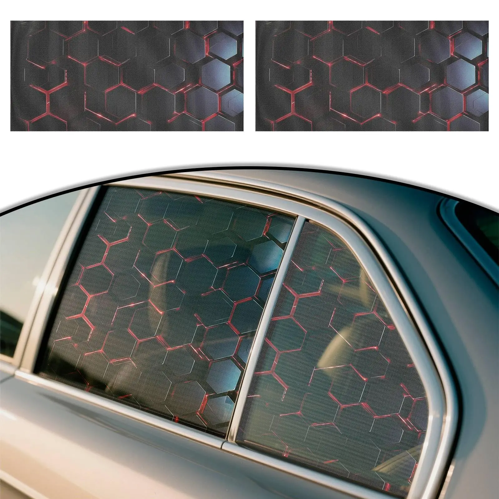 Red Hexagonal Honeycomb Vinyl Decal For Car Side Windows – 2 Pieces Creative Customizable Film
Red Hexagonal Honeycomb Vinyl Decal For Car Side Windows – 2 Pieces Creative Customizable Film