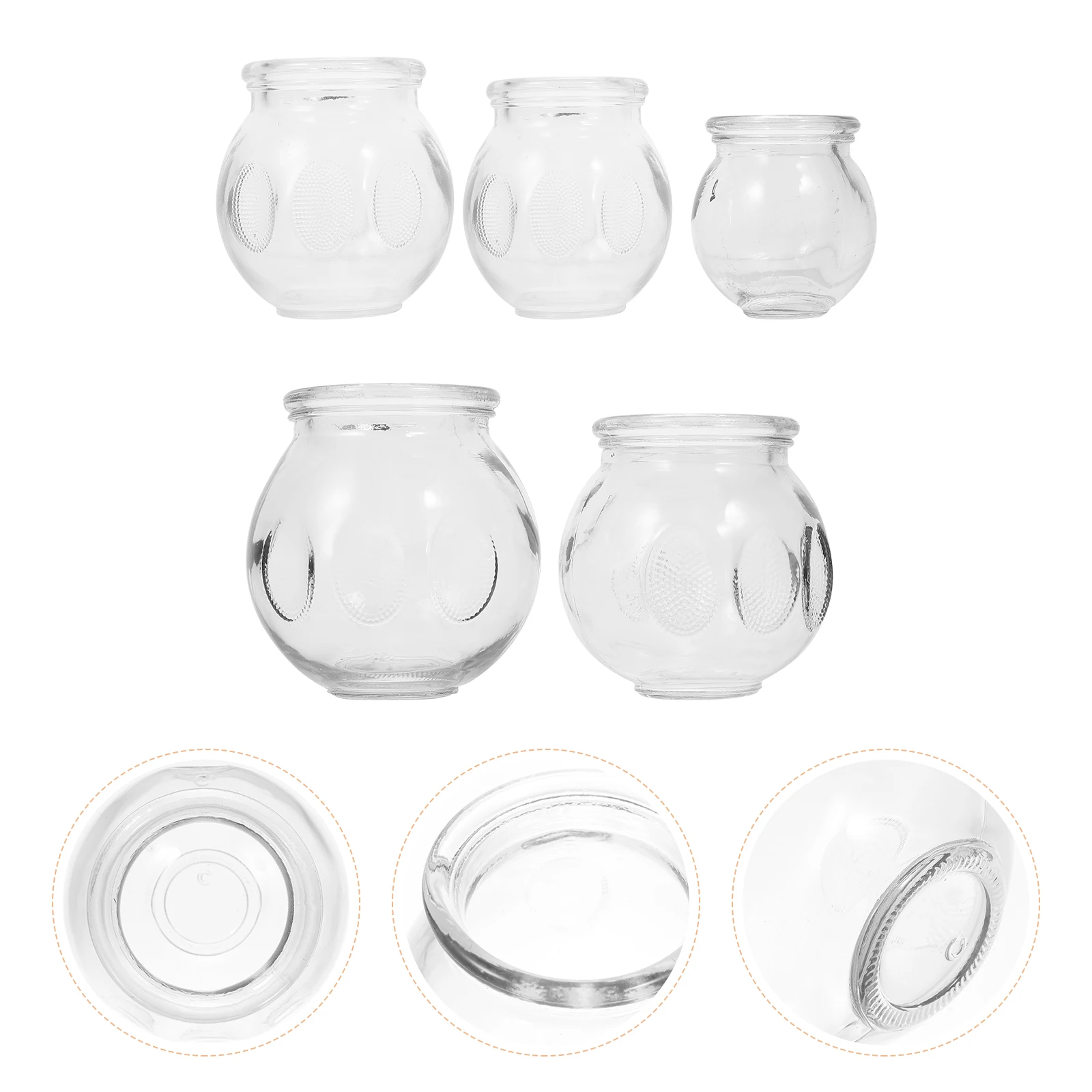 5 pcs Glass Cupping Smooth Bottle Mouth Chinese Cups Family Vacuum Thickened Safe Massage Relaxation Therapy
5 pcs Glass Cupping Smooth Bottle Mouth Chinese Cups Family Vacuum Thickened Safe Massage Relaxation Therapy
