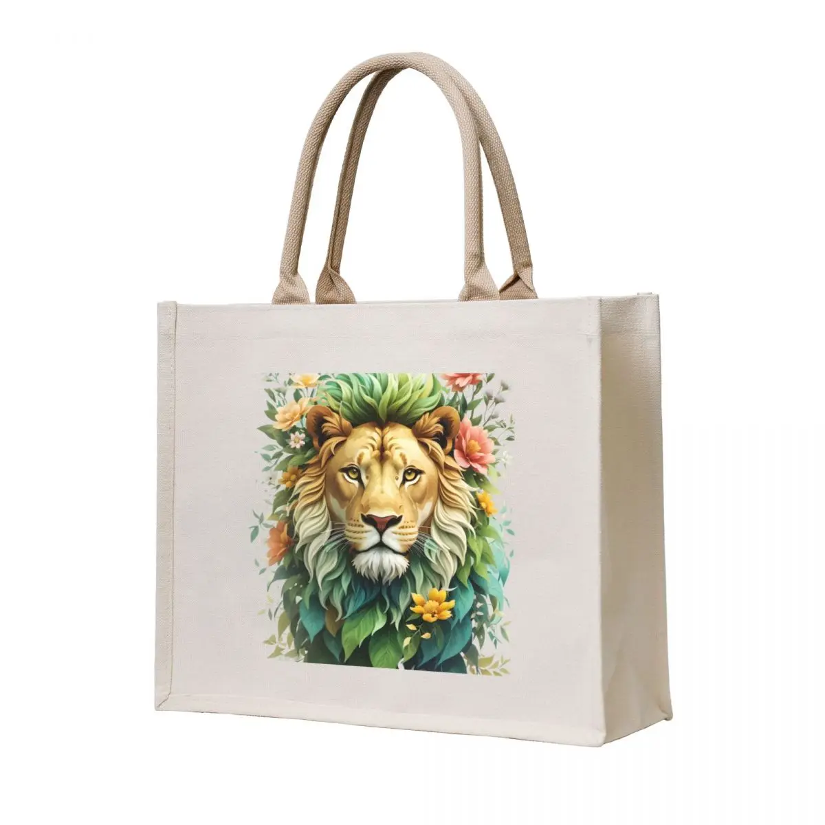 Lion Floral Portrait Tote Bag hand bag large size bags personalized tote
Lion Floral Portrait Tote Bag hand bag large size bags personalized tote