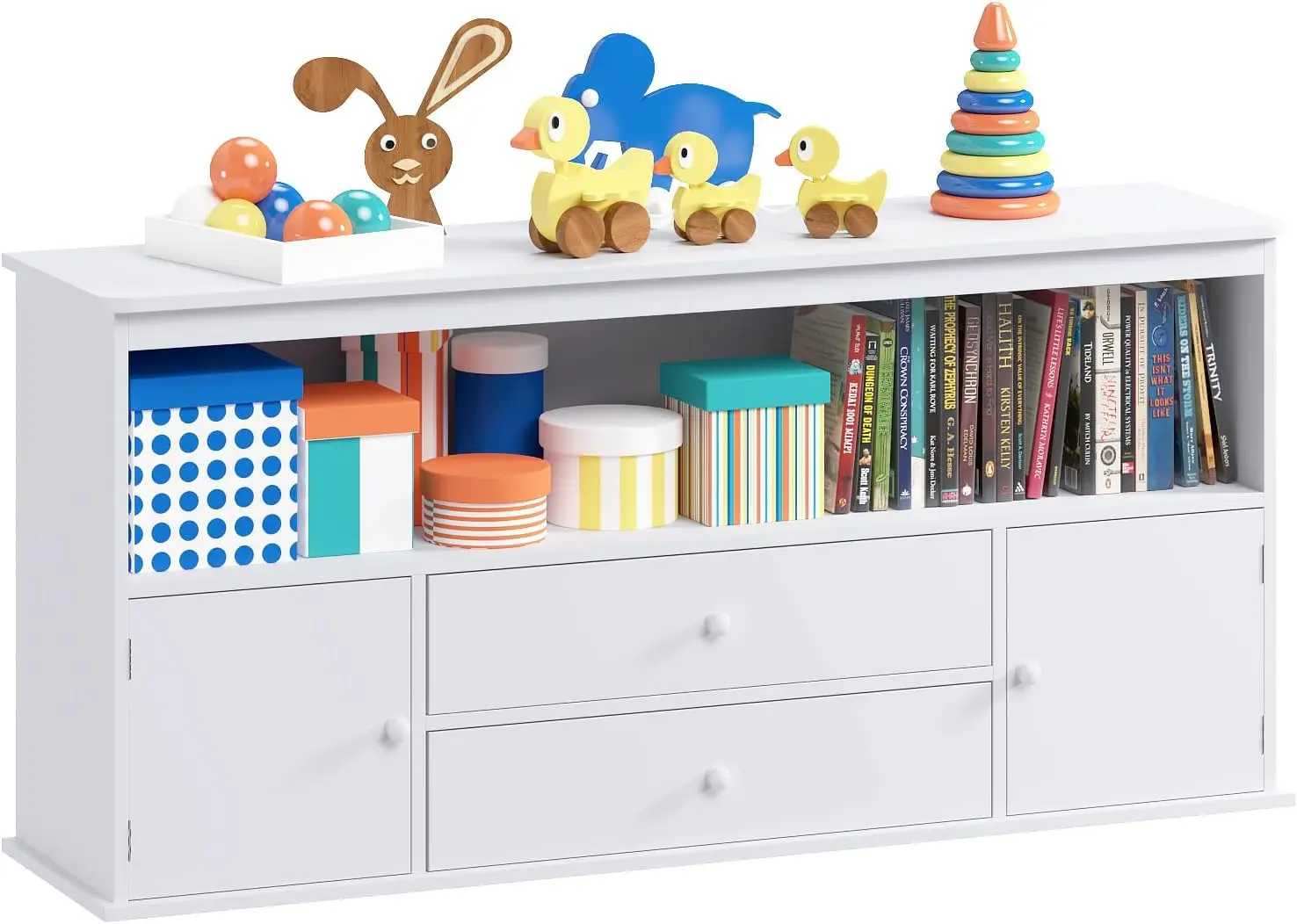 Детский органайзер для игрушек и книг 51,9 дюйма с ящиками, деревянный шкаф для книг и игрушек, белый
Детский органайзер для игрушек и книг 51,9 дюйма с ящиками, деревянный шкаф для книг и игрушек, белый