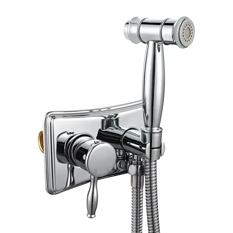 Bidet Faucet Set Chrome Wall concealed Bathroom Bidet faucet High Pressure Toilet Brass Hot and Cold Show Faucet set
Bidet Faucet Set Chrome Wall concealed Bathroom Bidet faucet High Pressure Toilet Brass Hot and Cold Show Faucet set