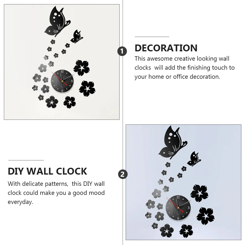 1Pcs DIY Wall Clock Creative Design Decorative Home Office Bedroom Living Room Black Creative Clock Wall Sticker
1Pcs DIY Wall Clock Creative Design Decorative Home Office Bedroom Living Room Black Creative Clock Wall Sticker