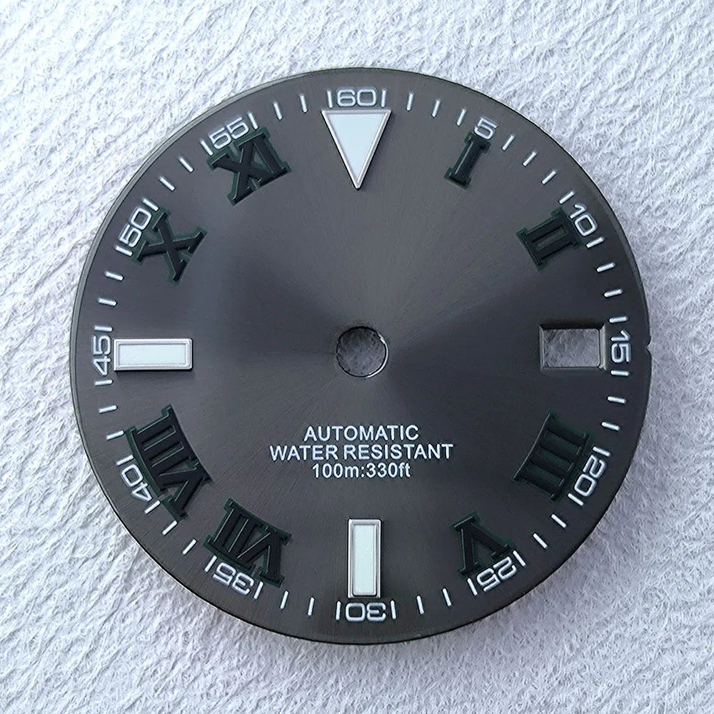NH35 dial Rome Numberals dial 28.5mm Custom Logo Men's watch dial fit NH35 movement watch accessories repair tools
NH35 dial Rome Numberals dial 28.5mm Custom Logo Men's watch dial fit NH35 movement watch accessories repair tools