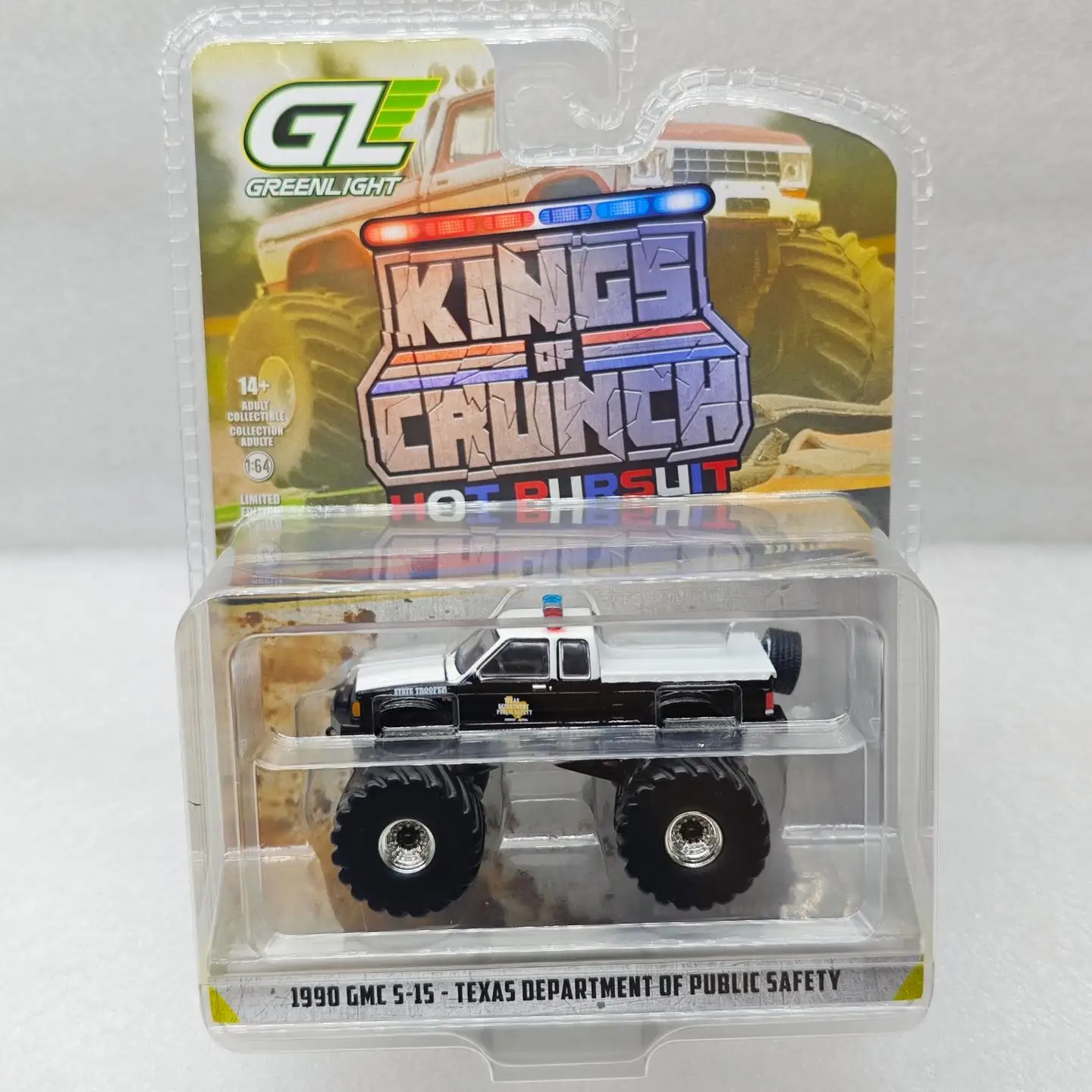 GreenLight 1:64 Kings Of Crunch -1990 GMC S-15 Texas, коллекционная модель автомобиля из литого под давлением сплава, подарок
GreenLight 1:64 Kings Of Crunch -1990 GMC S-15 Texas, коллекционная модель автомобиля из литого под давлением сплава, подарок