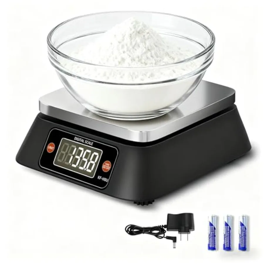 Kitchen Scales Digital Weight Grams and Ounces, KF-H8U Food Scale for Bakers, Candle and Soap Making, Baking Scale with Stainle
Kitchen Scales Digital Weight Grams and Ounces, KF-H8U Food Scale for Bakers, Candle and Soap Making, Baking Scale with Stainle