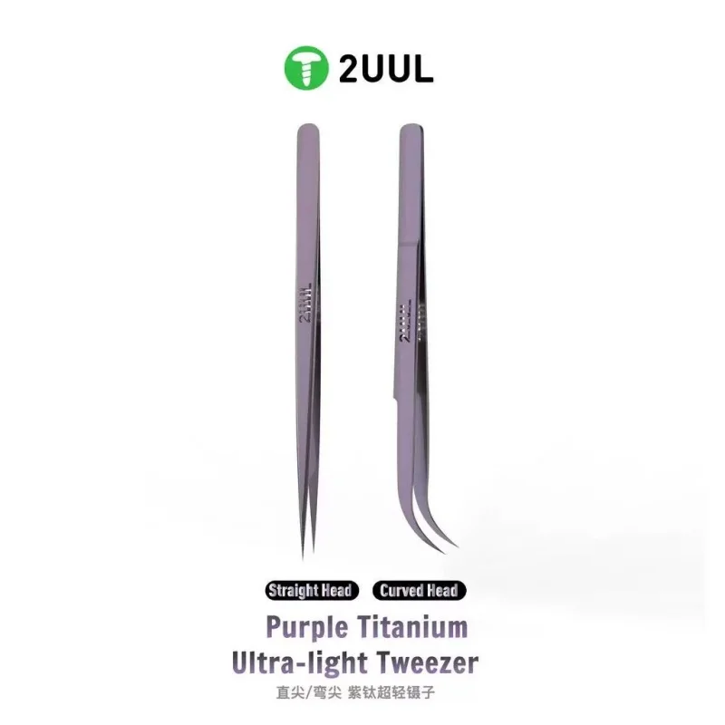 2UUL Ti21 Ti22 Titanium Alloy Tweezers for Precise Phone Board Repair Ultralight Flying Wire Maintenance Forceps Purple Tweezers
2UUL Ti21 Ti22 Titanium Alloy Tweezers for Precise Phone Board Repair Ultralight Flying Wire Maintenance Forceps Purple Tweezers