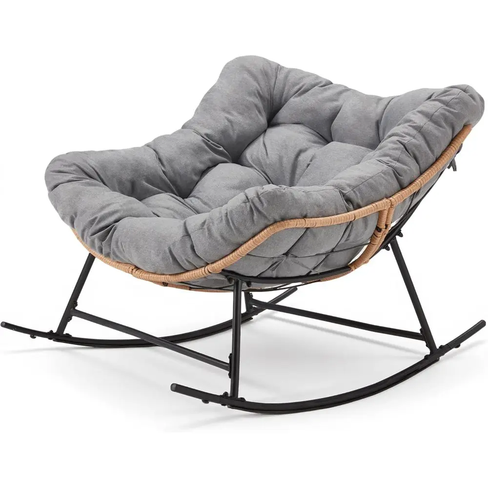 Heavy-duty Outdoor Cushioned Rocking Chair for Patio, Garden, and Indoor Comfort
Heavy-duty Outdoor Cushioned Rocking Chair for Patio, Garden, and Indoor Comfort