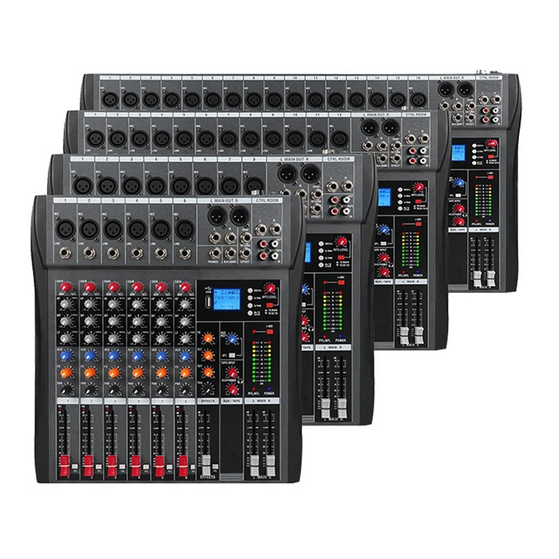 CT Series 6channel, 8CH, 12CH and 16channel audio mixer professional performance tuning equipment 48V phantom power supply
CT Series 6channel, 8CH, 12CH and 16channel audio mixer professional performance tuning equipment 48V phantom power supply