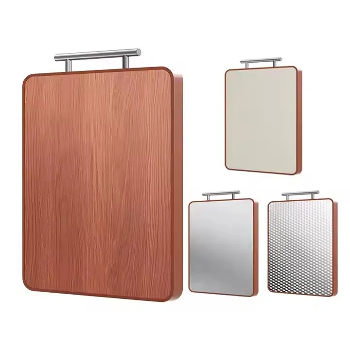 Double-Sided Acacia Wood and Stainless Steel Cutting Board for Meat & Vegetable Chopping Kitchen Charcuterie Board
Double-Sided Acacia Wood and Stainless Steel Cutting Board for Meat & Vegetable Chopping Kitchen Charcuterie Board