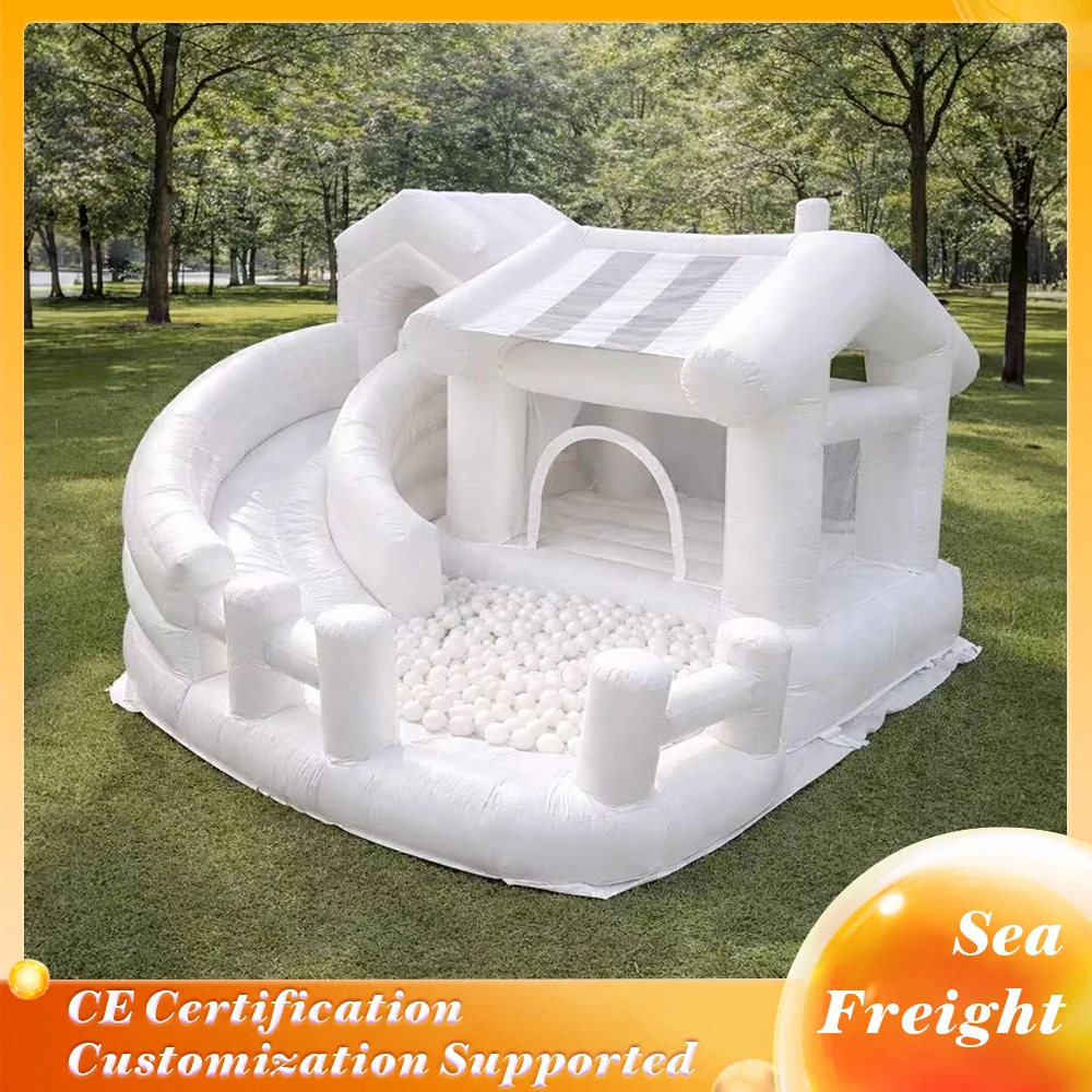 Birthday Party Wedding Backyard Play with Blower White House Bounce Combo with Ball Pit Commercial PVC Bouncy Castle for Kids
Birthday Party Wedding Backyard Play with Blower White House Bounce Combo with Ball Pit Commercial PVC Bouncy Castle for Kids