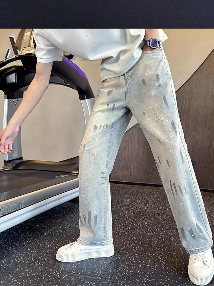 Винтажные окрашенные мужские джинсы с принтом тай-дай, прямые брюки, облегающие повседневные брюки с водой, осенние модные брюки для отдыха Haome
Винтажные окрашенные мужские джинсы с принтом тай-дай, прямые брюки, облегающие повседневные брюки с водой, осенние модные брюки для отдыха Haome