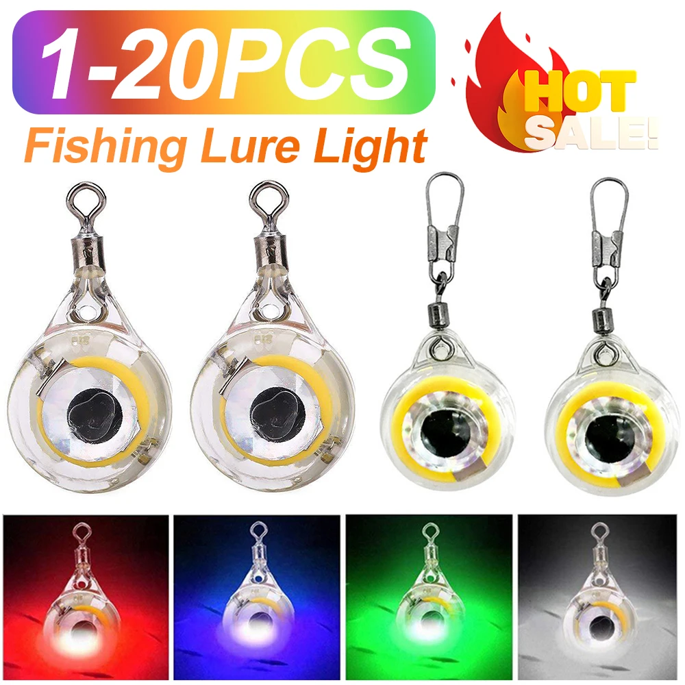 1-20Pcs Mini Fishing Lure Light LED Deep Drop Underwater Eye Shape Fishing Squid Fishing Bait Luminous Lure for Attracting Fish
1-20Pcs Mini Fishing Lure Light LED Deep Drop Underwater Eye Shape Fishing Squid Fishing Bait Luminous Lure for Attracting Fish