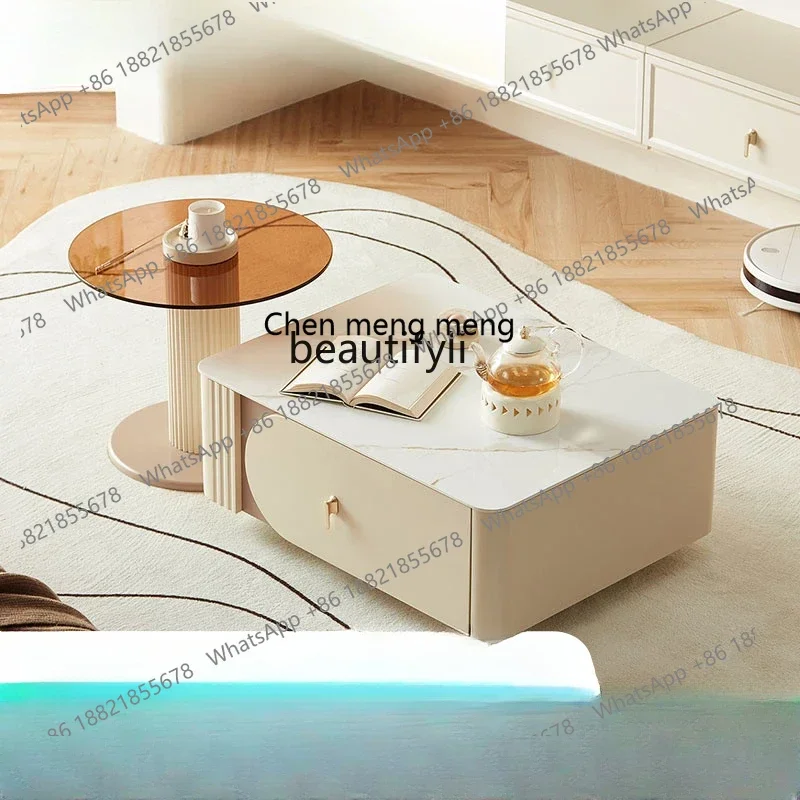 xxCream Style Stone Plate Coffee Table Small Table Living Room Home Square and round Combination
xxCream Style Stone Plate Coffee Table Small Table Living Room Home Square and round Combination