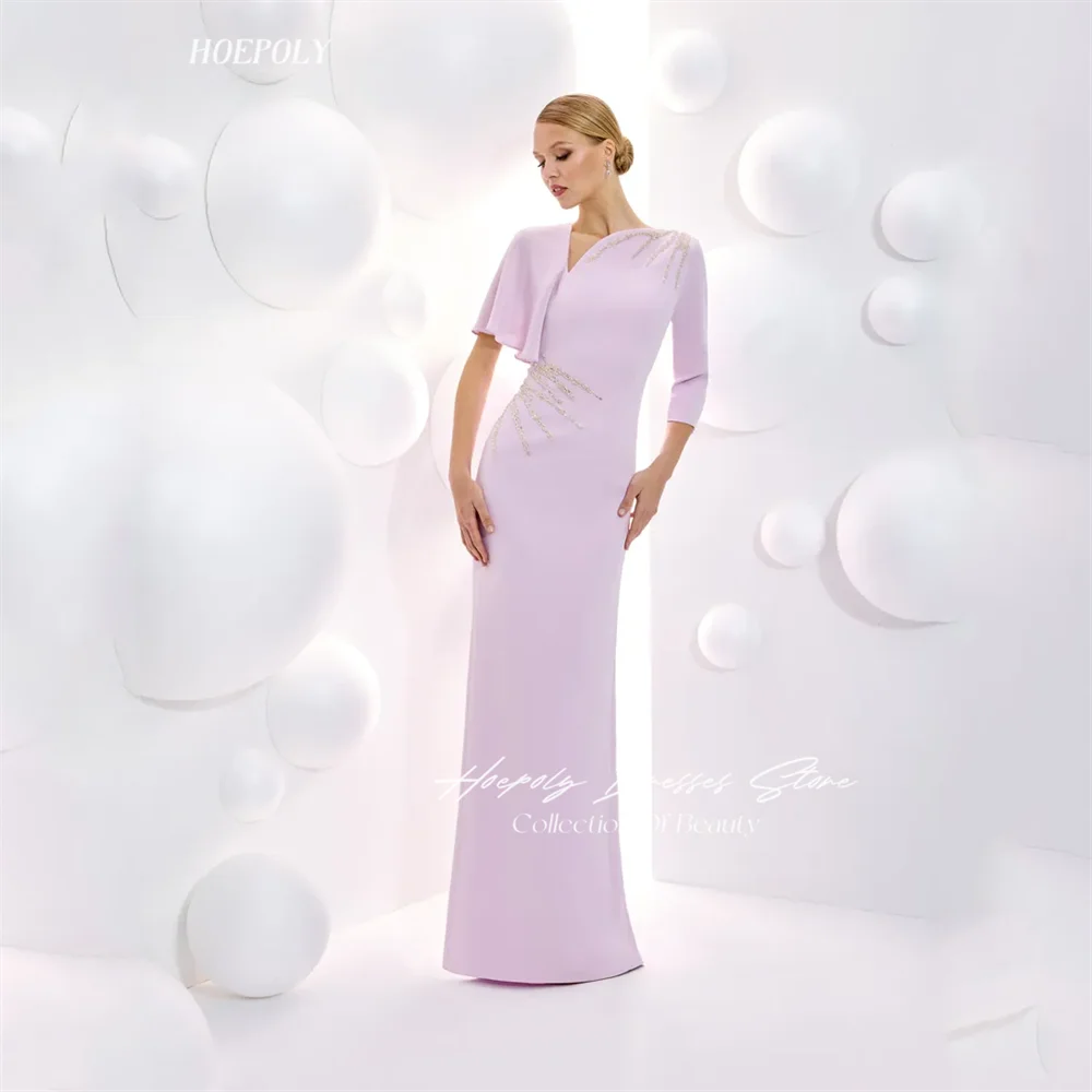 Hoepoly V Neckline Prom Dress Half Sleeves With Floor Length Evening Elegant Party Dress For Women2023
Hoepoly V Neckline Prom Dress Half Sleeves With Floor Length Evening Elegant Party Dress For Women2023