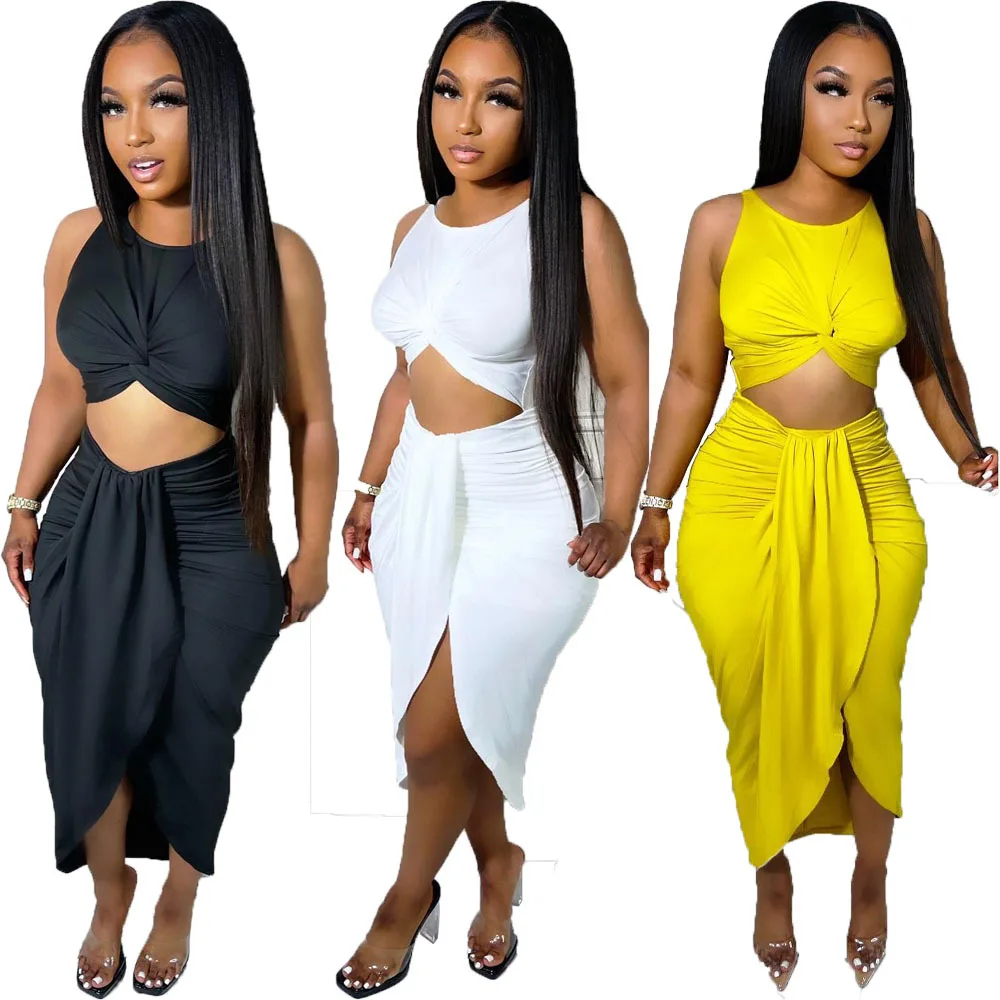 Ladies Dress Solid Color Silky Sexy Cropped Navy Pleated Dress Sleeveless Pullover Round Neck Midi Dress Wrap Dress Beach Dress
Ladies Dress Solid Color Silky Sexy Cropped Navy Pleated Dress Sleeveless Pullover Round Neck Midi Dress Wrap Dress Beach Dress