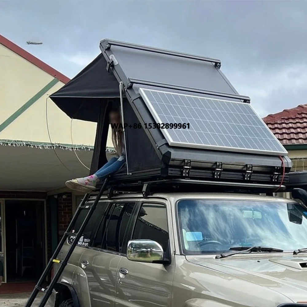 HOTO Triangle Hard Shell Rooftop Tent Outdoor Car Camping Tent Aluminum Hardshell Roof Top Tents with Solar Panel
HOTO Triangle Hard Shell Rooftop Tent Outdoor Car Camping Tent Aluminum Hardshell Roof Top Tents with Solar Panel