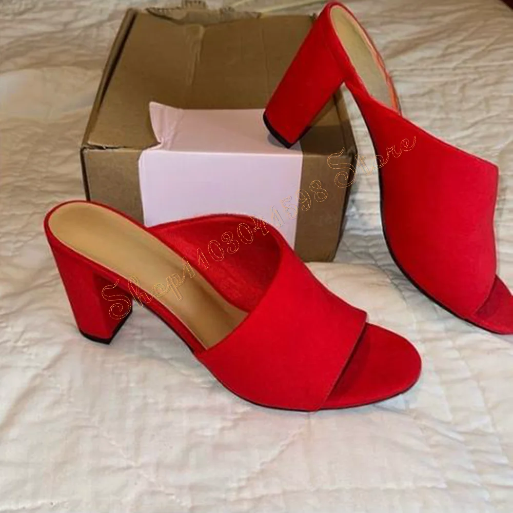 Red Round Toe Slippers Chunky High Heels Peep Toe High Heel Shoes for Women Sexy Heels Party Shoes 2024 Zapatos Para Mujere
Red Round Toe Slippers Chunky High Heels Peep Toe High Heel Shoes for Women Sexy Heels Party Shoes 2024 Zapatos Para Mujere