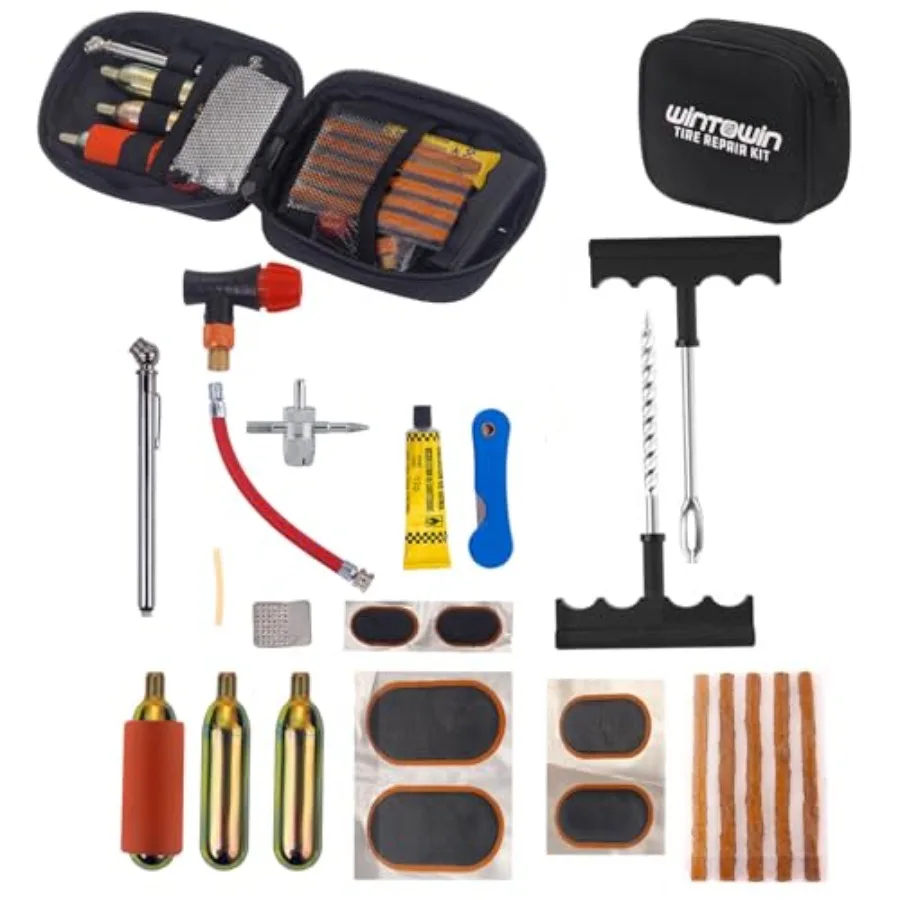 CO2 Tyre Tire Iator Tire Repair Kit Motorcycle Tire/Tube Flat Repair Kit for Tube and Tubel Tires Repair, Emergency Tool Kit fo
CO2 Tyre Tire Iator Tire Repair Kit Motorcycle Tire/Tube Flat Repair Kit for Tube and Tubel Tires Repair, Emergency Tool Kit fo