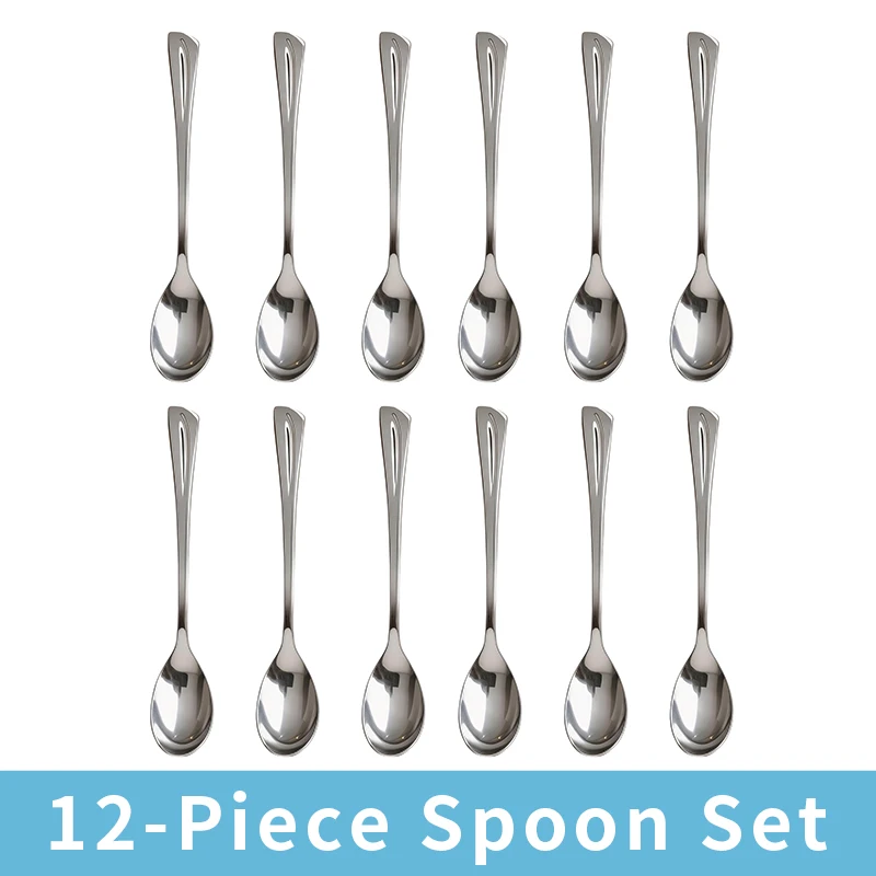 12 Pcs Teaspoons Set, Stainless Steel Coffee Spoons Silverware,Durable Dessert Spoons,Dishwasher Safe,for Kitchen or Restaurant
12 Pcs Teaspoons Set, Stainless Steel Coffee Spoons Silverware,Durable Dessert Spoons,Dishwasher Safe,for Kitchen or Restaurant