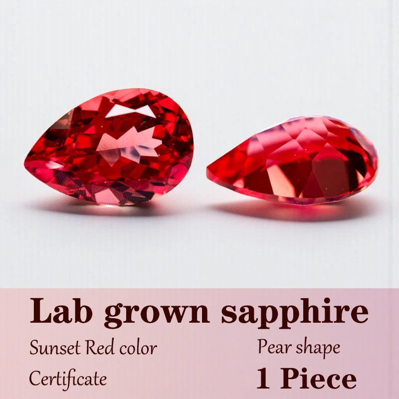 Грушевидная огранка, закат, красный цвет, выращенный в лаборатории сапфир, чрезвычайно блестящее качество для изготовления подвесок для изготовления ювелирных изделий с сертификатом оптом
Грушевидная огранка, закат, красный цвет, выращенный в лаборатории сапфир, чрезвычайно блестящее качество для изготовления подвесок для изготовления ювелирных изделий с сертификатом оптом