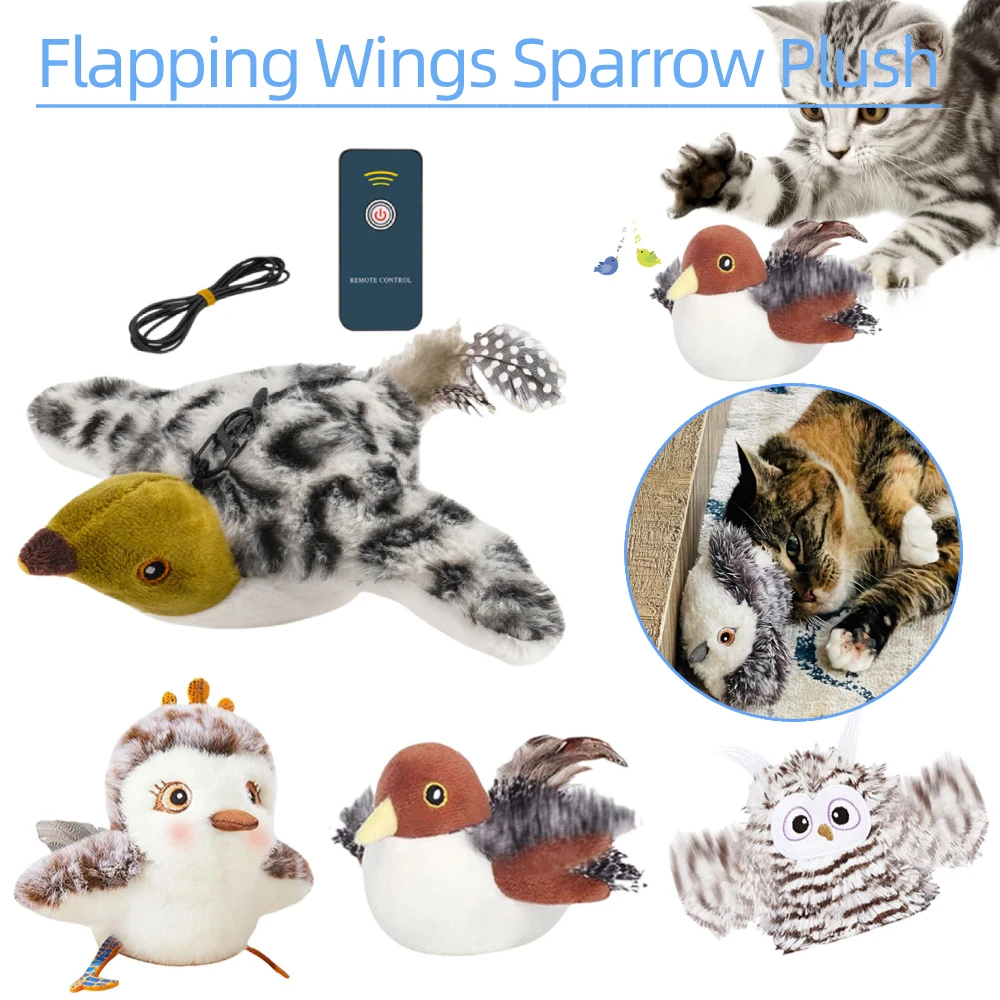 Flapping Wings Sparrow Toys Simulated Chirping Bird Cat Toy Bird Chirping Cat Toy for Indoor Cats Kitten
Flapping Wings Sparrow Toys Simulated Chirping Bird Cat Toy Bird Chirping Cat Toy for Indoor Cats Kitten