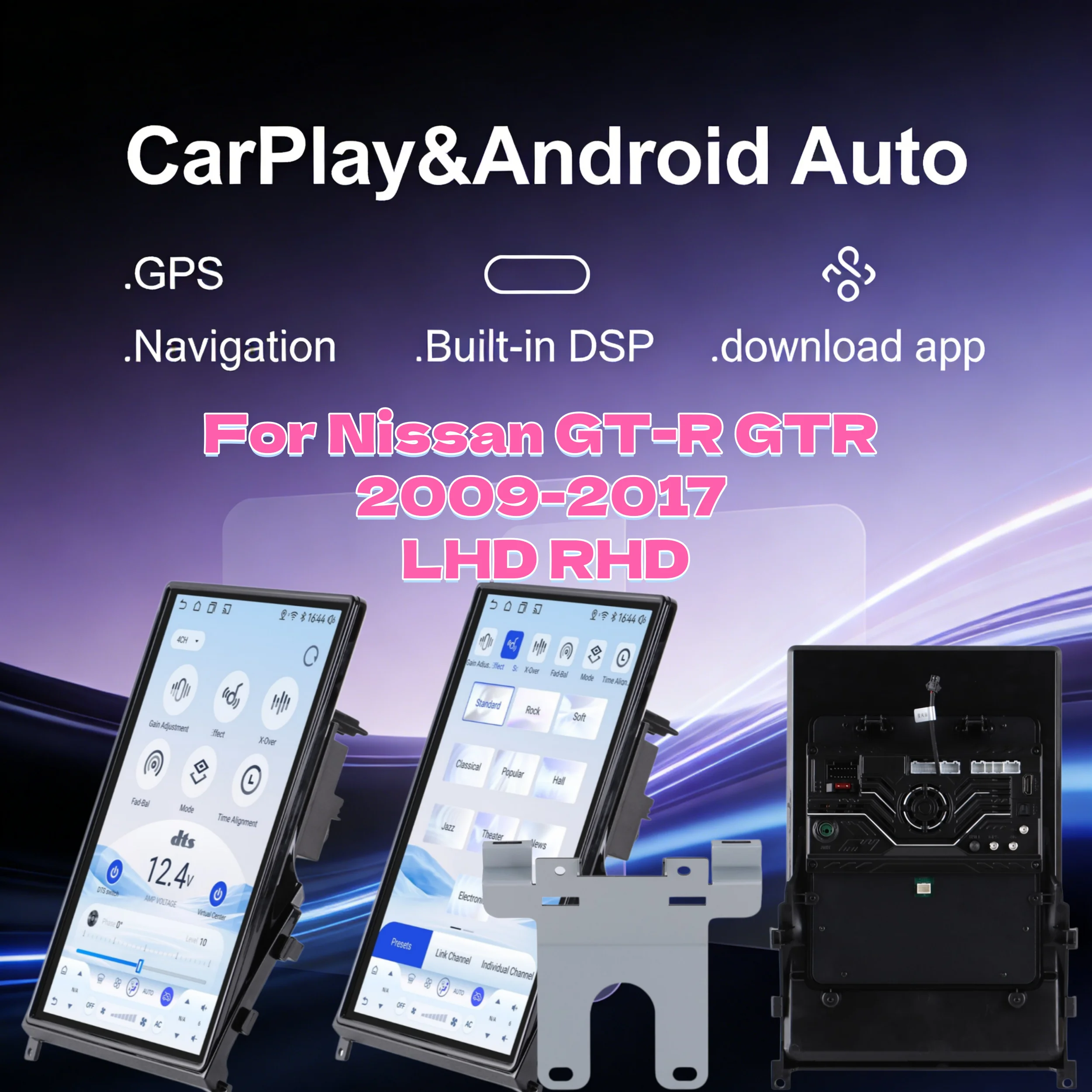 14,5-дюймовый экран с Android Auto и CarPlay для Nissan GT-R GTR 2009-2017 (LHD/RHD), умная GPS-навигация, автомобильная магнитола, стереоплеер с DSP.
14,5-дюймовый экран с Android Auto и CarPlay для Nissan GT-R GTR 2009-2017 (LHD/RHD), умная GPS-навигация, автомобильная магнитола, стереоплеер с DSP.