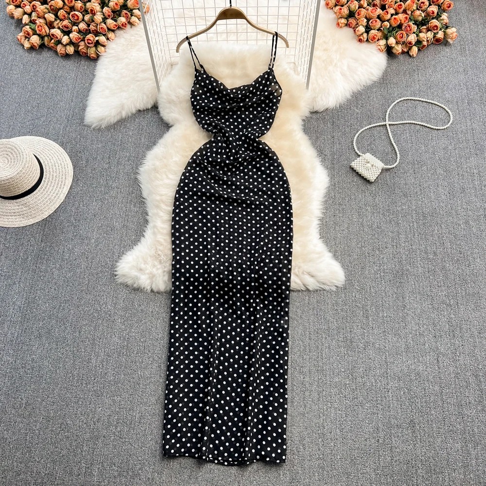 Летнее платье в горошек А-силуэта, длинное, облегающее, корейский стиль, с завышенной талией, миди, юбка-карандаш, обтягивающее, для молодых женщин
Летнее платье в горошек А-силуэта, длинное, облегающее, корейский стиль, с завышенной талией, миди, юбка-карандаш, обтягивающее, для молодых женщин