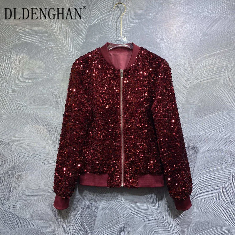 DLDENGHAN Sequins Casual Jacket For Women O-Neck Long Sleeves Pockets Jacket Fashion Autumn New
DLDENGHAN Sequins Casual Jacket For Women O-Neck Long Sleeves Pockets Jacket Fashion Autumn New