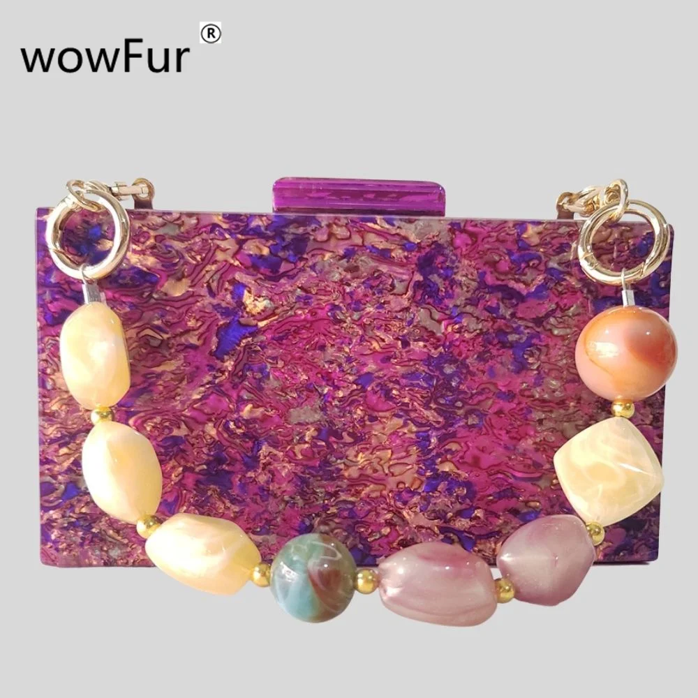Colroful Stone Women Acrylic Handbags Designer Ladies Shoulder Bags Fashion New Luxury Brand Female Messenger Evening Party Bag
Colroful Stone Women Acrylic Handbags Designer Ladies Shoulder Bags Fashion New Luxury Brand Female Messenger Evening Party Bag