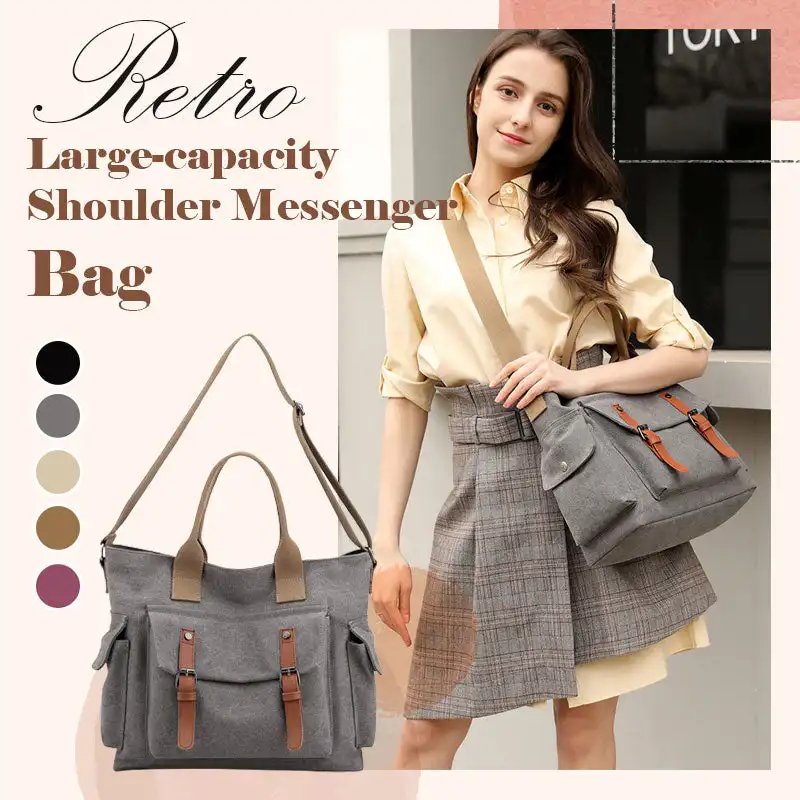 Retro Large-capacity Shoulder Messenger Bag Retro Large-capacity Shoulder Messenger Bag New Women's Handbag Casual Canvas Bag
Retro Large-capacity Shoulder Messenger Bag Retro Large-capacity Shoulder Messenger Bag New Women's Handbag Casual Canvas Bag