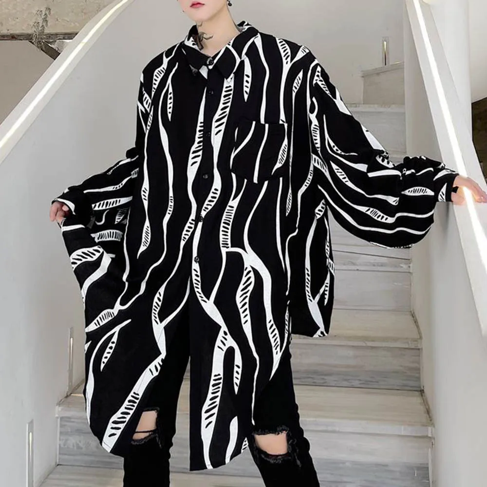 Autumn Male Irregular Print Long-Sleeved Shirt Korean Retro Fashion Trend Street Loose Casual Breathable Niche Men's New Tops
Autumn Male Irregular Print Long-Sleeved Shirt Korean Retro Fashion Trend Street Loose Casual Breathable Niche Men's New Tops