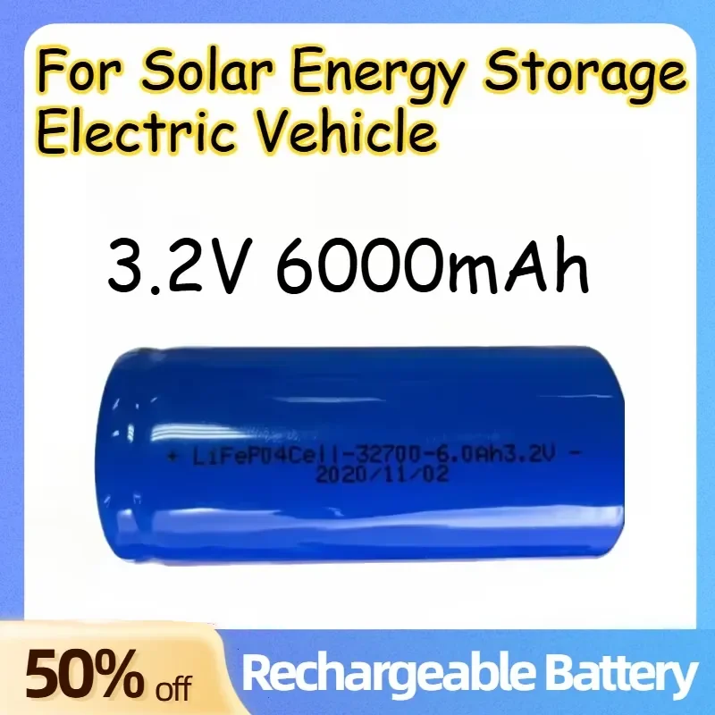 32700 Lithium Battery 3.2V 6000mAh for Solar Energy Storage Electric Vehicle Large Capacity Rechargeable Battery
32700 Lithium Battery 3.2V 6000mAh for Solar Energy Storage Electric Vehicle Large Capacity Rechargeable Battery