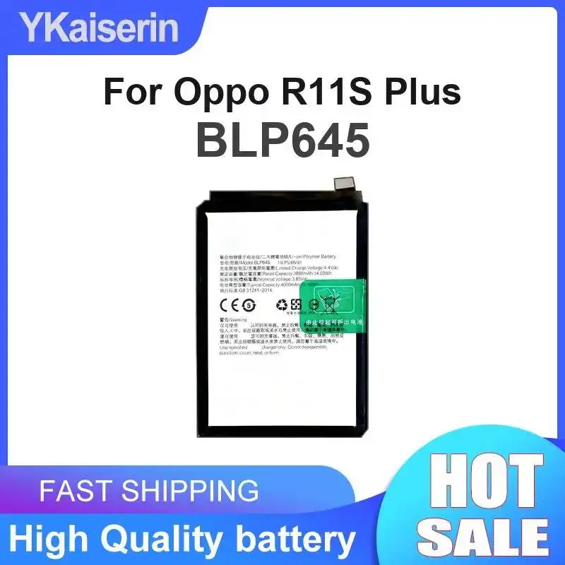 Mobile Phone Battery 4000mAh Long Lasting Reliable Power BLP645 For Oppo R11S Plus
Mobile Phone Battery 4000mAh Long Lasting Reliable Power BLP645 For Oppo R11S Plus