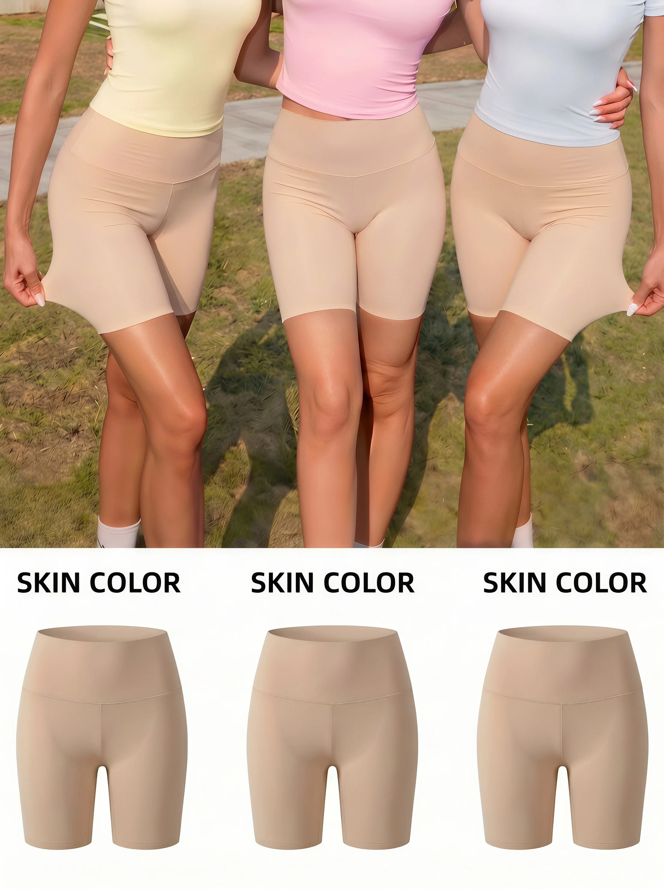 3-Pack Nude High Waist Cooling Yoga Biker Shorts Stretch Shorts for Workout Holiday Trip and Daily Casual Outfits
3-Pack Nude High Waist Cooling Yoga Biker Shorts Stretch Shorts for Workout Holiday Trip and Daily Casual Outfits