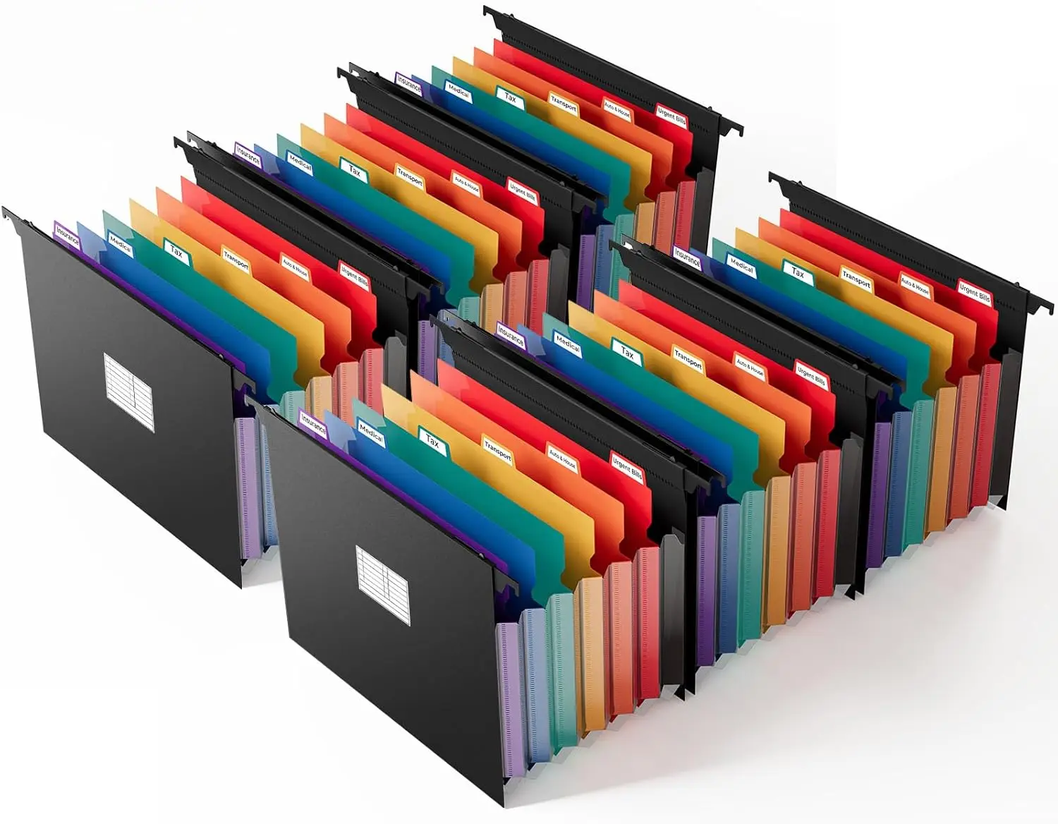 Expandable Hanging File Folders with 7 Pockets, Letter Size Accordion Organizer for Filing Cabinets (6-Pack)
Expandable Hanging File Folders with 7 Pockets, Letter Size Accordion Organizer for Filing Cabinets (6-Pack)