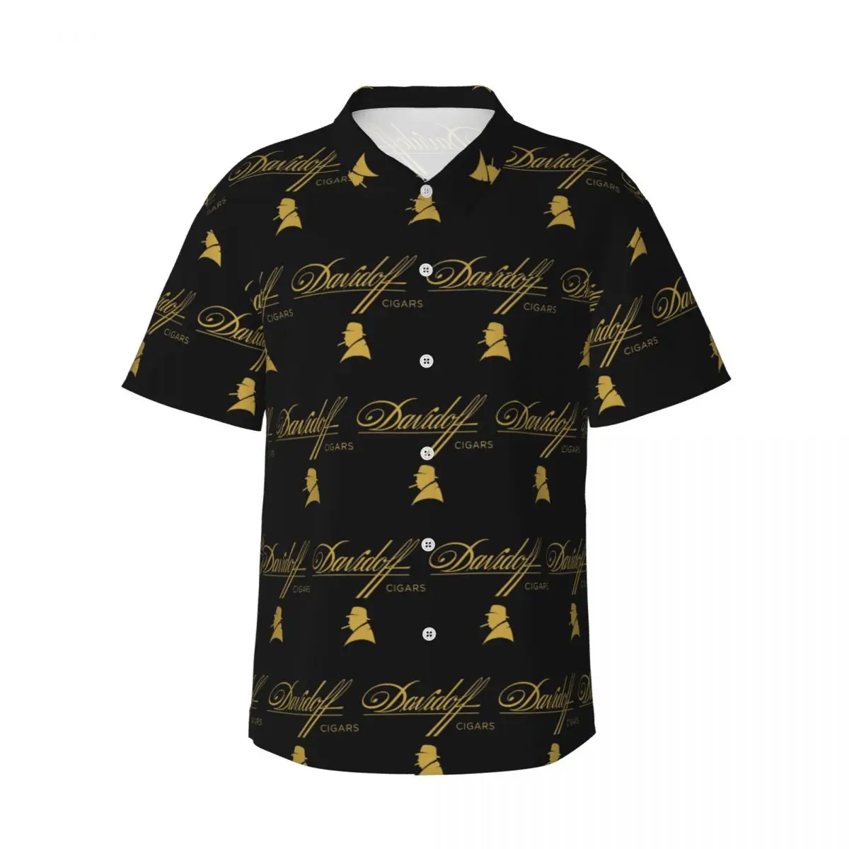 Davidoff Cigars Black Men's Shirts Hawaiian Short Sleeve Shirt Fashion Button Tops for Summer Beach
Davidoff Cigars Black Men's Shirts Hawaiian Short Sleeve Shirt Fashion Button Tops for Summer Beach