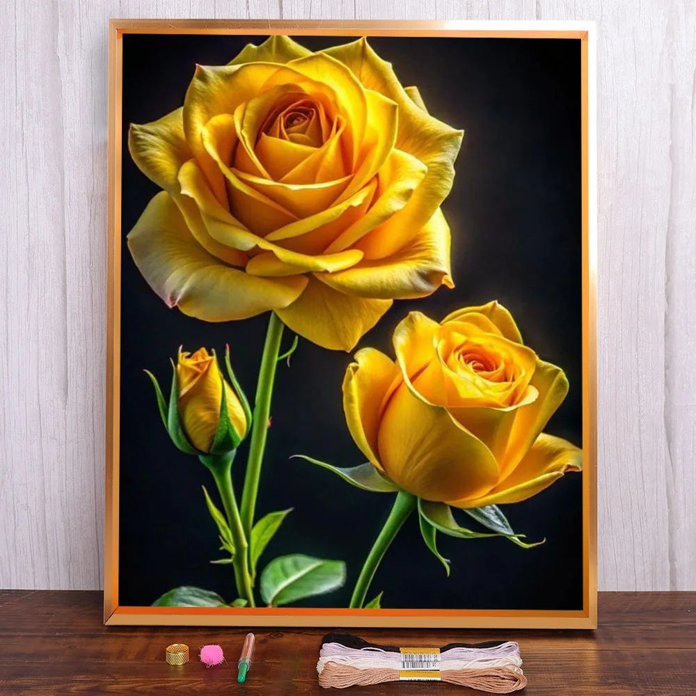 Flower Yellow Rose Printed Canvas Cross Stitch Patterns Embroidery Handmade Sewing Knitting Handicraft Floss Magic Wholesale
Flower Yellow Rose Printed Canvas Cross Stitch Patterns Embroidery Handmade Sewing Knitting Handicraft Floss Magic Wholesale