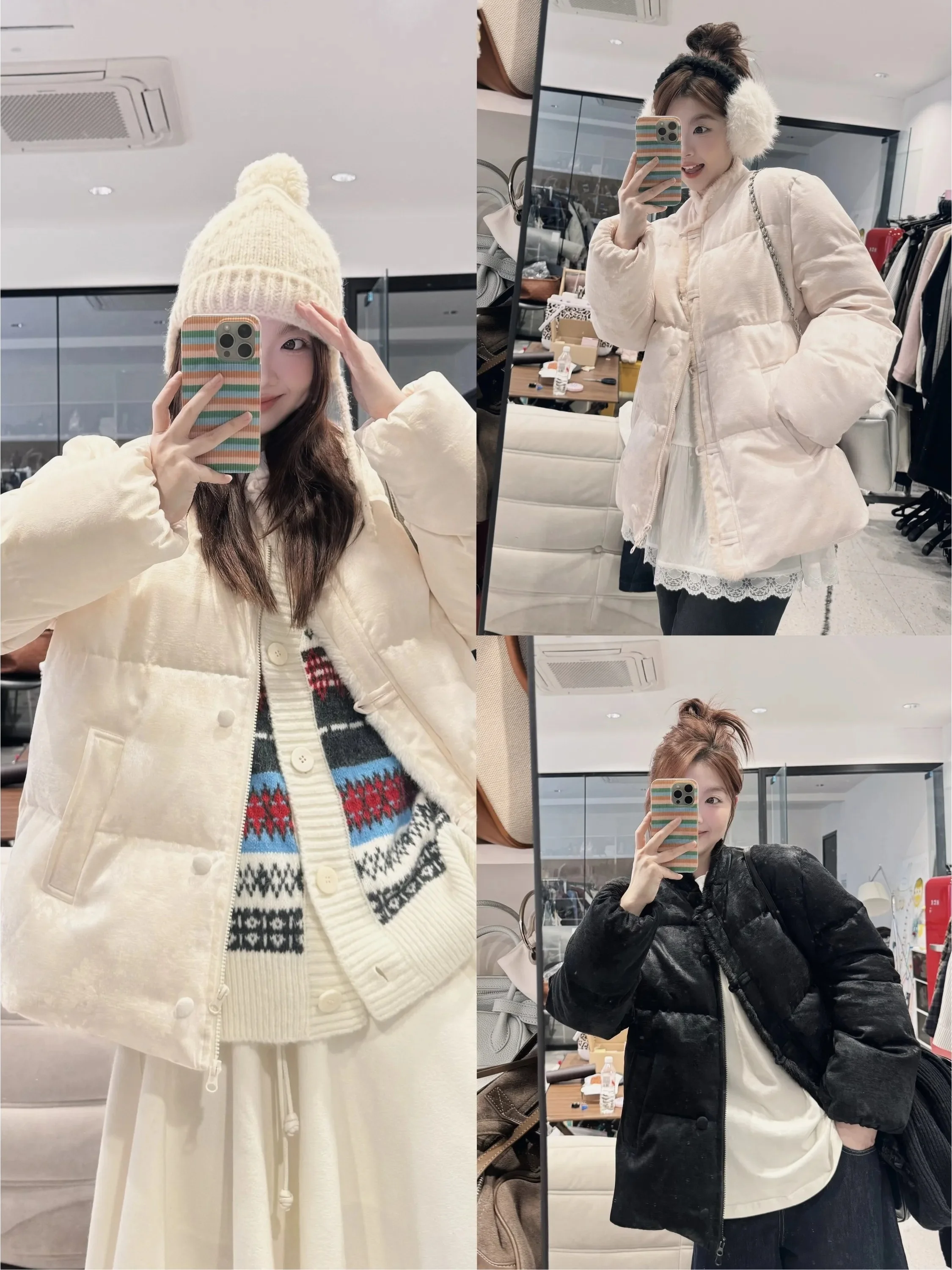 JINGU Warmth down Jacket Chinese Style Embroidery Floral Pattern Button Design Thickened Fabric Women's Winter Outerwear
JINGU Warmth down Jacket Chinese Style Embroidery Floral Pattern Button Design Thickened Fabric Women's Winter Outerwear