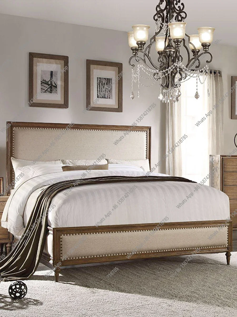 S Французская винтажная кровать из массива дерева, двуспальная кровать, главная спальня 1,8 метра, современное простое американское хранилище из бревна для дома
S Французская винтажная кровать из массива дерева, двуспальная кровать, главная спальня 1,8 метра, современное простое американское хранилище из бревна для дома