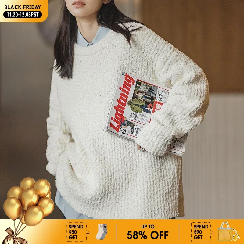Maden Vintage Fluffy Knitted Sweater for Women Soft and Comfortable Pullover Autumn and Winter Warm Sweater Beige Round Collar
Maden Vintage Fluffy Knitted Sweater for Women Soft and Comfortable Pullover Autumn and Winter Warm Sweater Beige Round Collar