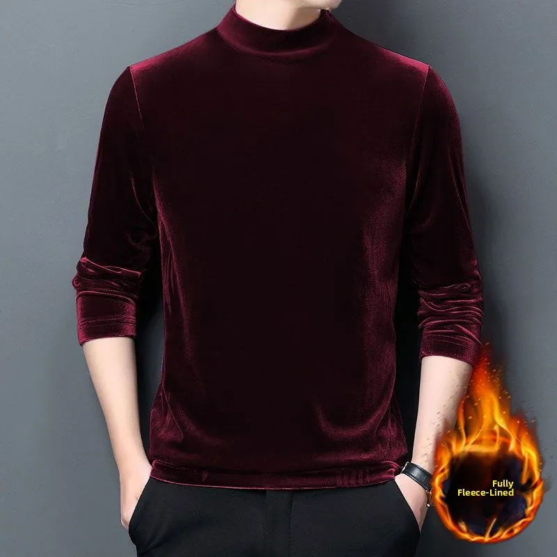 Men's Long Sleeve Thermal Fleece Lined Velvet Underwear High Neck Slim Fit T-Shirt Casual Style Comfortable Breathable Shirt
Men's Long Sleeve Thermal Fleece Lined Velvet Underwear High Neck Slim Fit T-Shirt Casual Style Comfortable Breathable Shirt