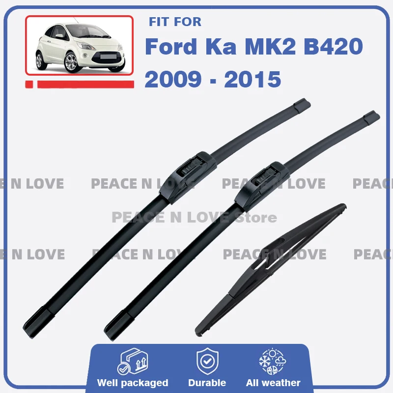 Front Rear Wiper Blades For Ford Ka MK2 B420 2009-2015(Europe J-Hook) Windshield Wiper Windscreen Brushes Window Car Accessories
Front Rear Wiper Blades For Ford Ka MK2 B420 2009-2015(Europe J-Hook) Windshield Wiper Windscreen Brushes Window Car Accessories